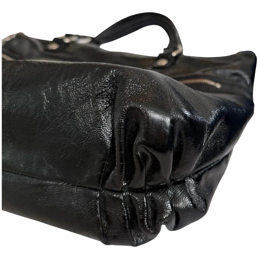 COACH Poppy Large Patent‎ Leather Handbag Shoulder Bag 15791 Black Y2K 2000s - Picture 5 of 16